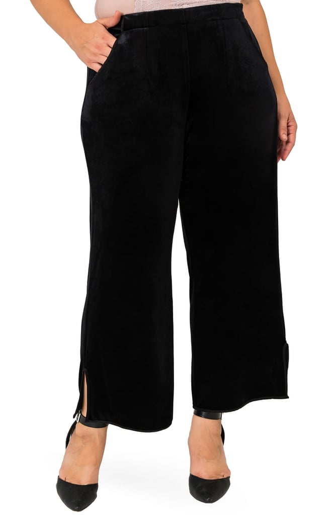 high rise velvet pants