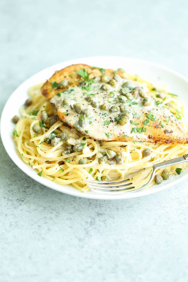 Easy Lemon Chicken Piccata With Pasta