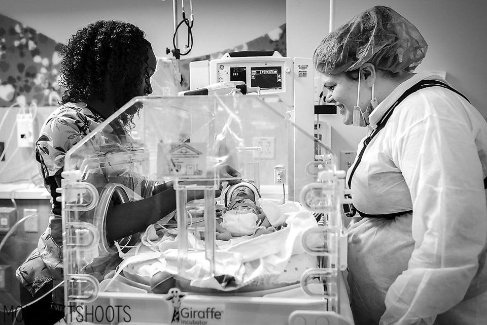 Photos of Nurses Helping Moms After Birth