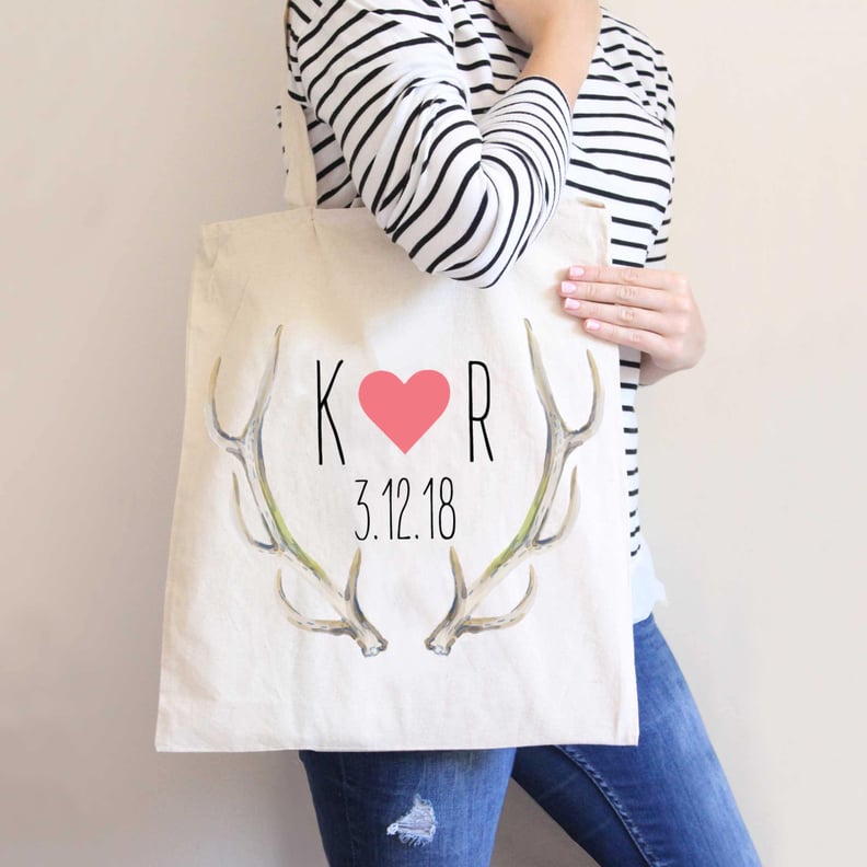 Personalized Canvas Tote Bag Wedding Tote Bag Wedding Guest 