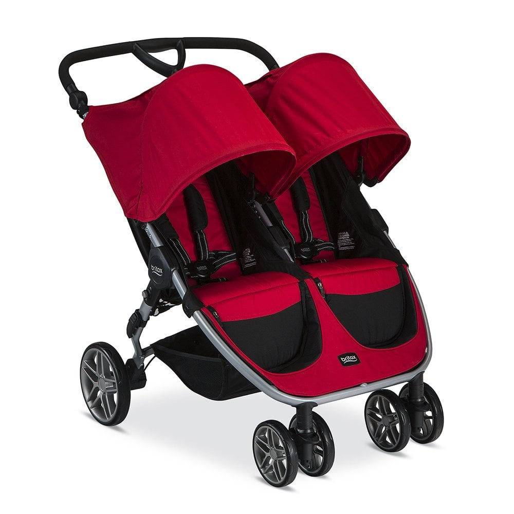 Britax 2017 B-Agile Double Stroller, Red