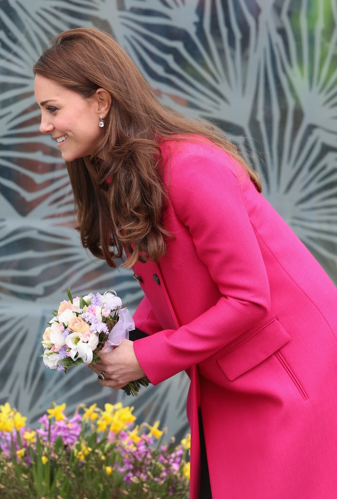 Kate Middleton Wearing Pink Mulberry Coat POPSUGAR Fashion