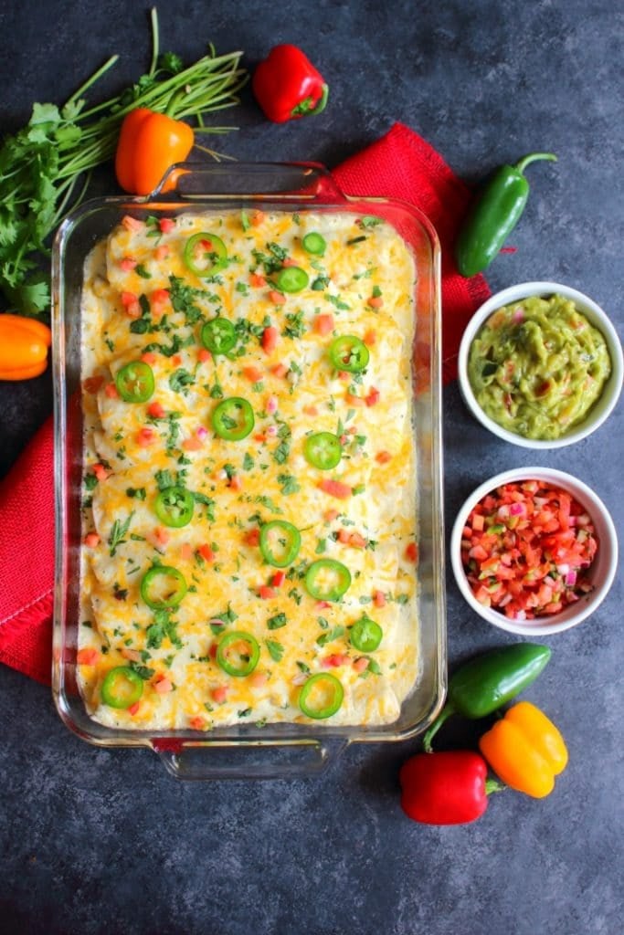 Shredded-Chicken Enchiladas