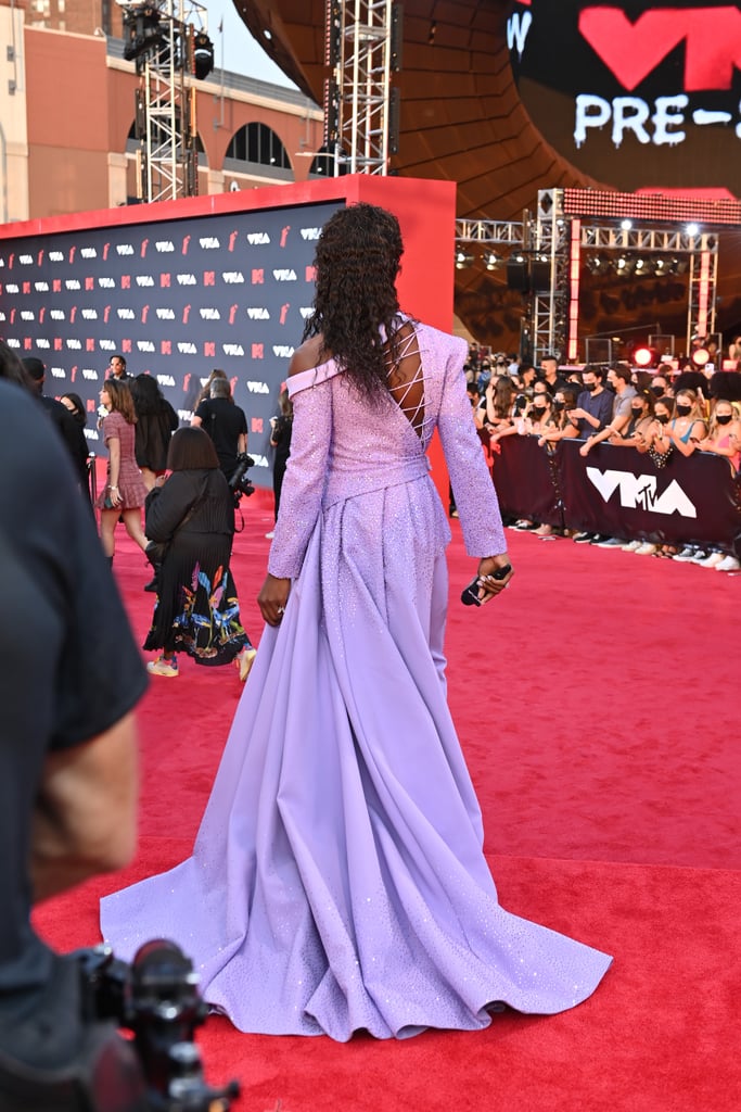 See Lil Nas X's Lilac Atelier Versace Pantsuit at the VMAs