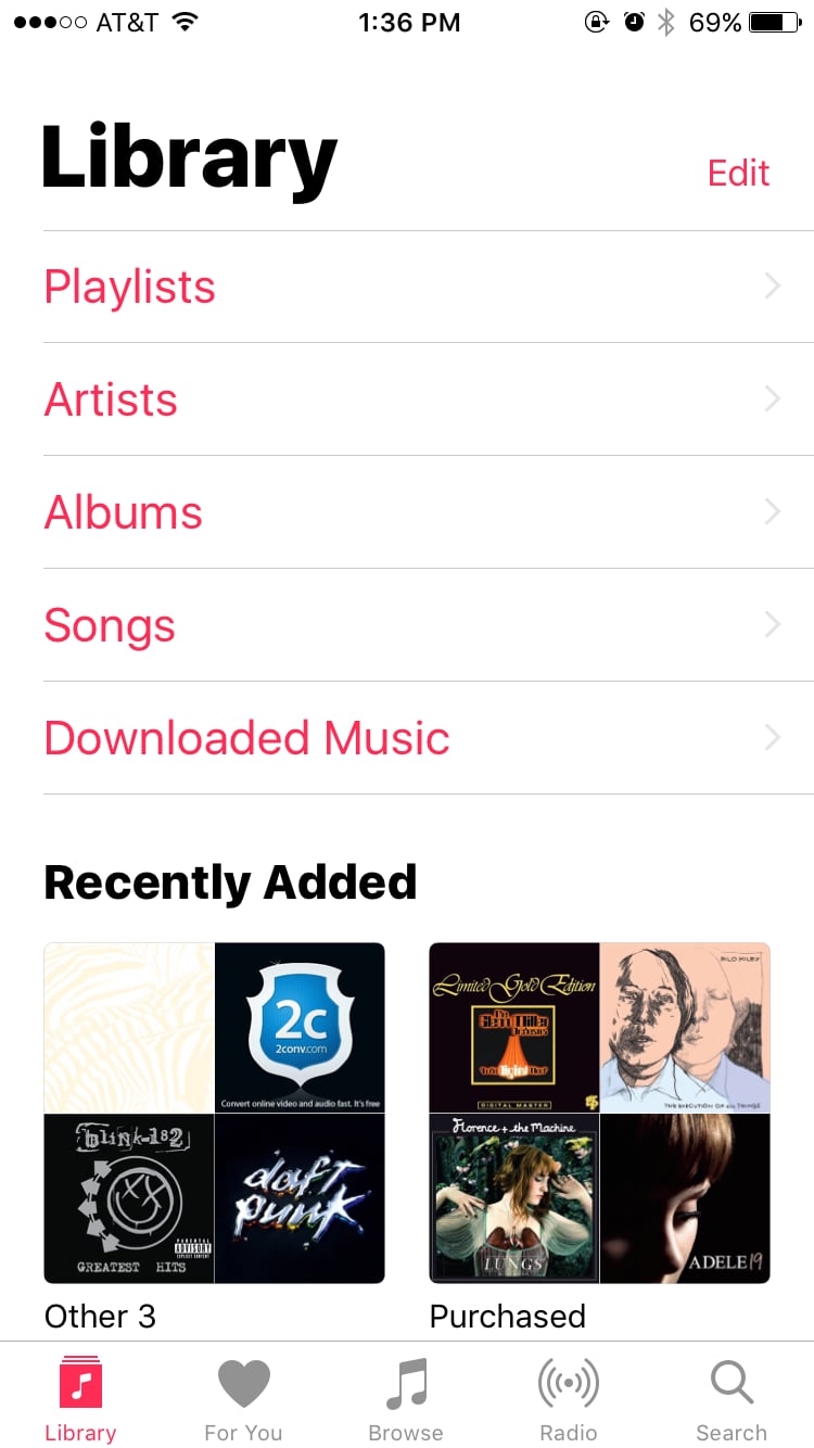 Apple Music is brighter and simpler.