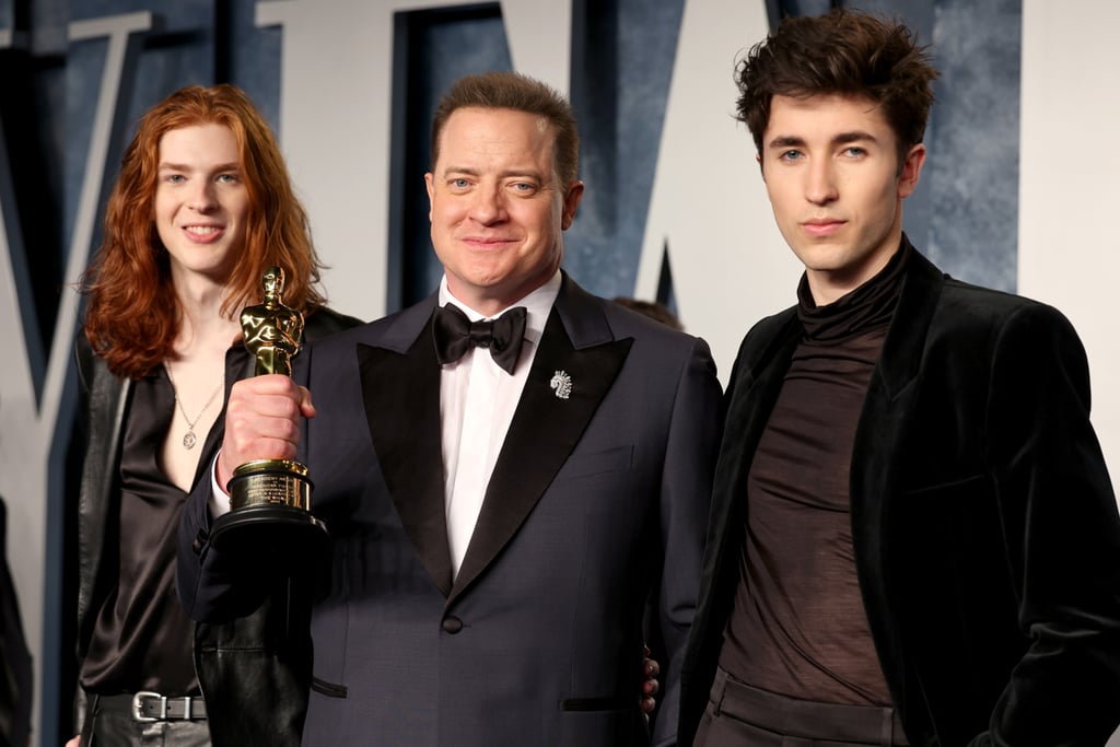 After taking a break from acting to focus on his mental health, Brendan Fraser marked his return to Hollywood with "The Whale." In the film, Brendan portrays a 600-pound English professor named Charlie who tries to reconnect with his estranged daughter Ellie (Sadie Sink). His performance was so well-received by critics that it earned him a 2023 SAG Award for best actor and the best actor Academy Award, as well as a number of other accolades.
In order to help him get into the role of Charlie, Brendan said he took inspiration from his own desire to be with his family. "Being with my kids and their mom and our family has given me such love that if ever I needed to hold something of value up to try and translate that to what was important to Charlie, I didn't have to look far," he told Interview in November 2022.
The actor shares three kids, Griffin Arthur, Holden Fletcher, and Leland Francis Fraser, with ex-wife Afton Smith. Although he and Smith split in 2007, they continue to coparent their children together. Brendan is now dating makeup artist Jeanne Moore and they've been together since September 2022.
Keep reading to get all the details about Brendan's three sons.