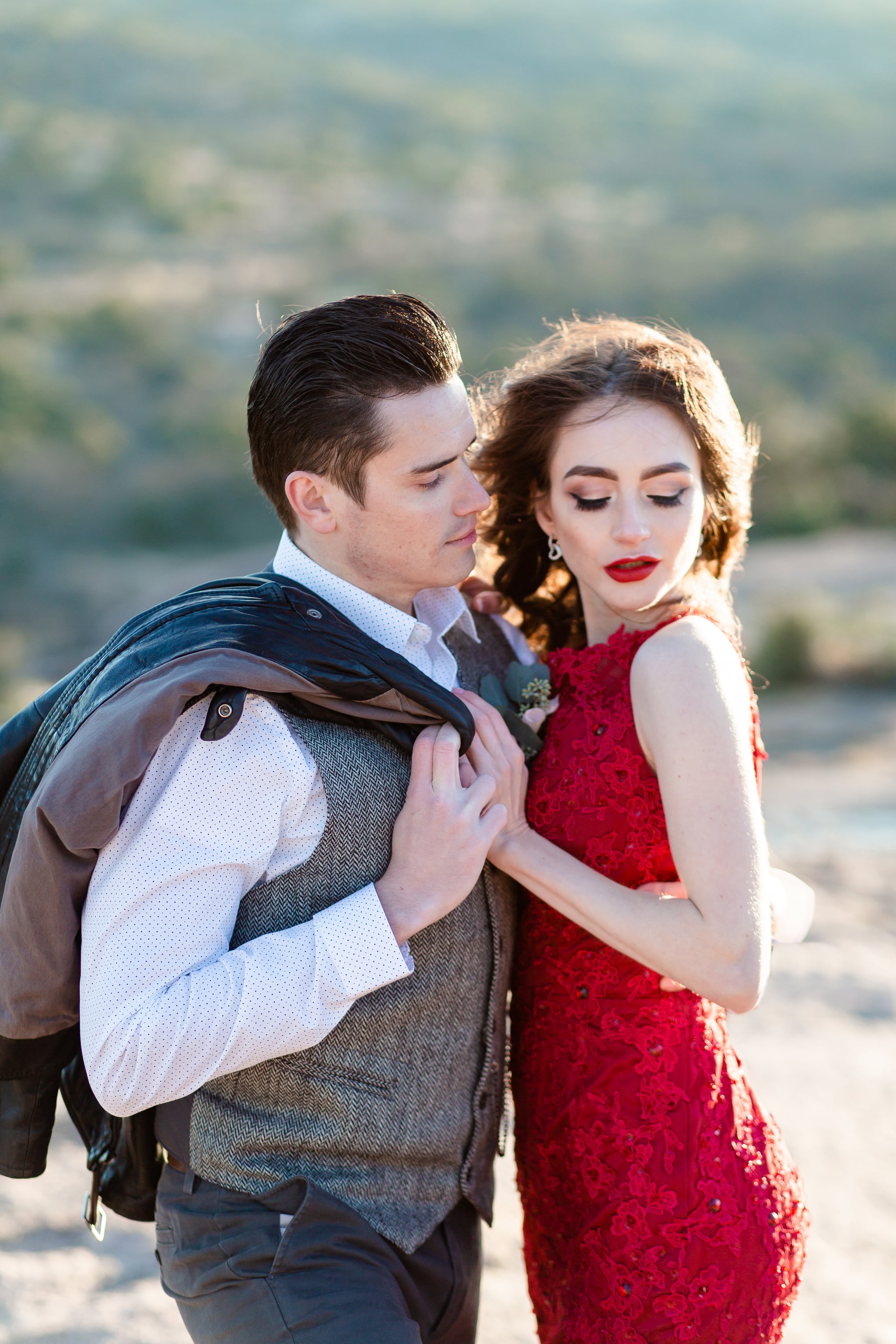 Red Amazon Dress For Engagement Photo Shoot Popsugar Love Sex