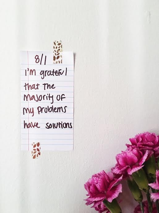 Day 1: I'm grateful that the majority of my problems have solutions.