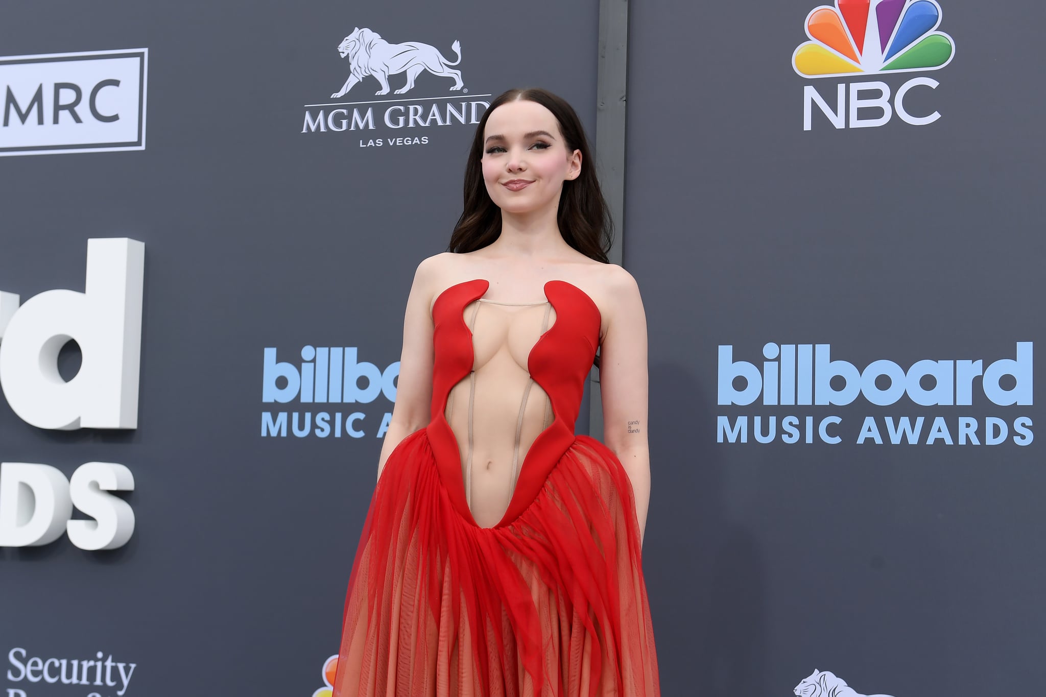 Dove Cameron's Red Dress at Billboard Awards | POPSUGAR Fashion
