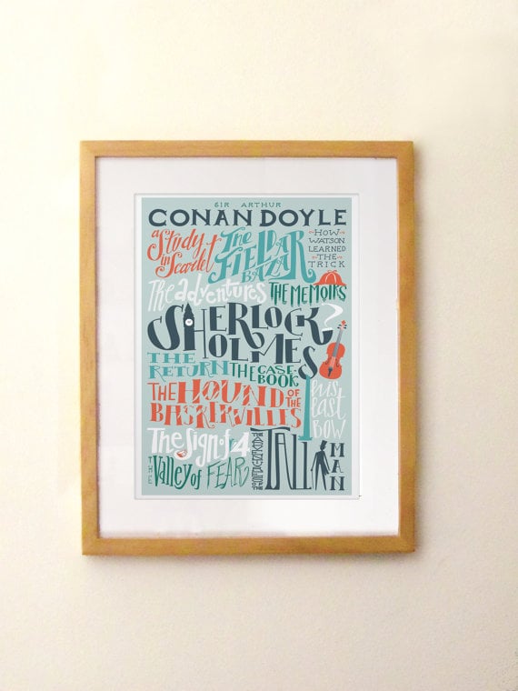 Arthur Conan Doyle Bibliography Print ($19)