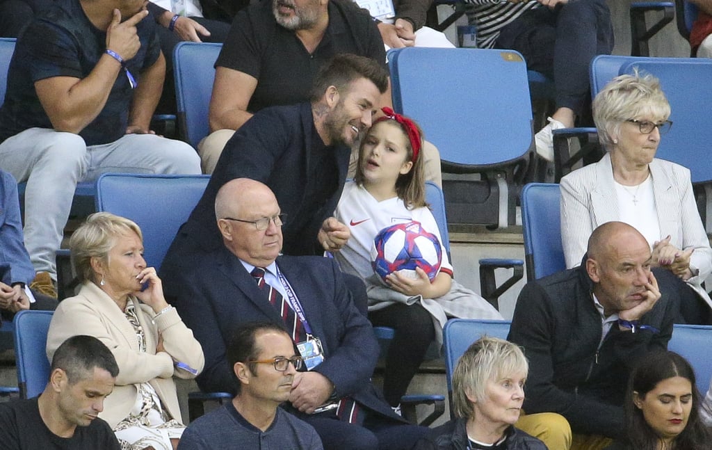 David Beckham and Harper at World Cup Pictures June 2019