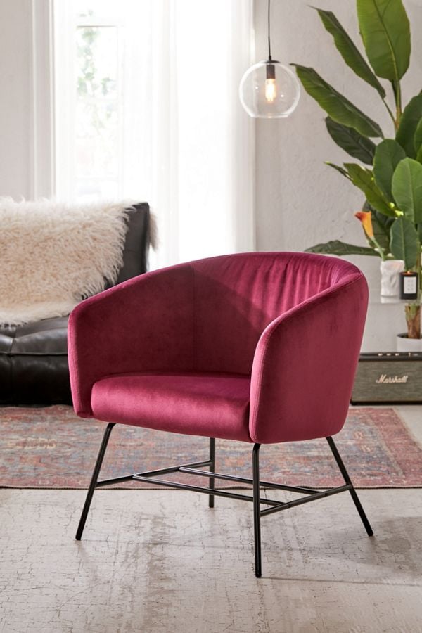 Charlie Velvet Arm Chair Best Affordable Chairs POPSUGAR Home UK