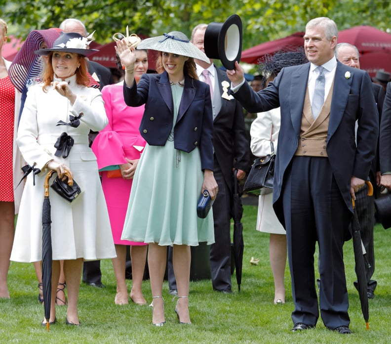 The Duchess of York, Princess Beatrice, and Prince Andrew, 2016