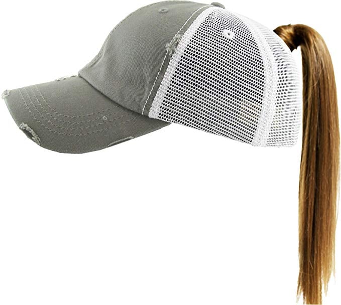 Trucker Baseball Cap With Ponytail