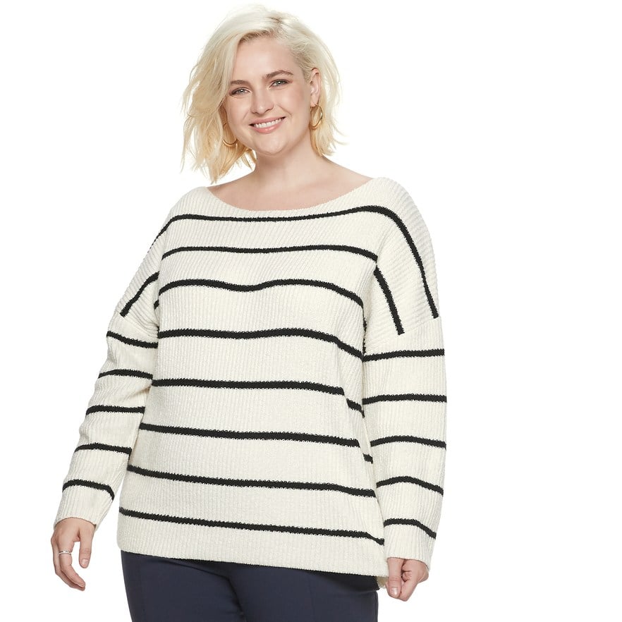 POPSUGAR at Kohl's Striped Oversize Sweater
