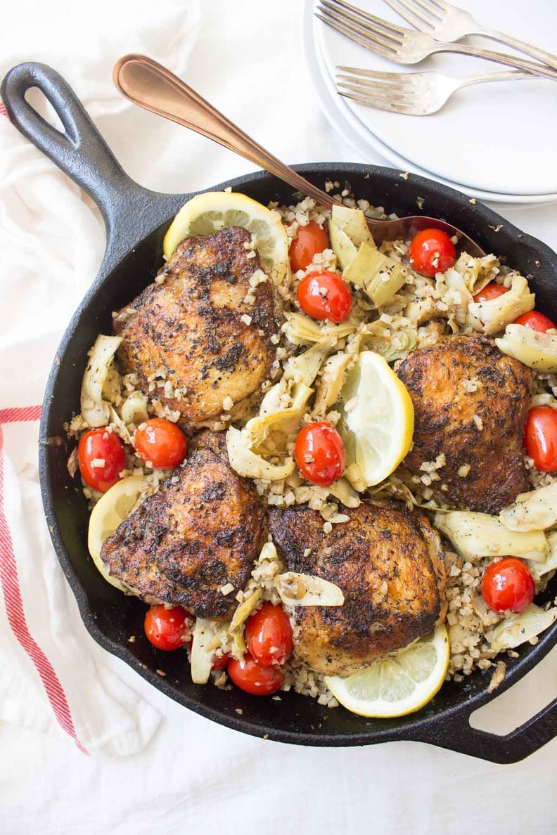 Greek Lemon Chicken and Cauliflower Rice