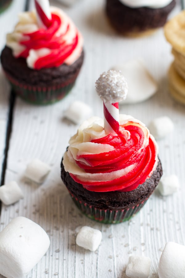 Sugar Cookie Hot Cocoa Cupcakes