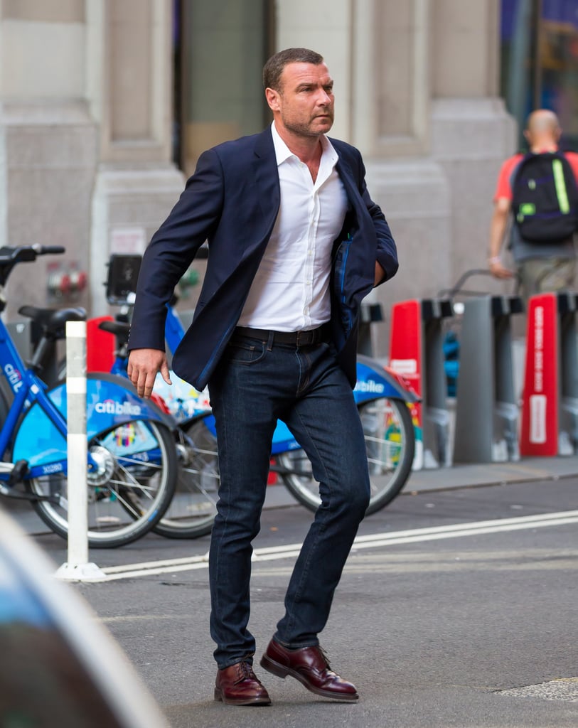 This man knows how to work a blazer and jeans. This man knows how to work a blazer and jeans.