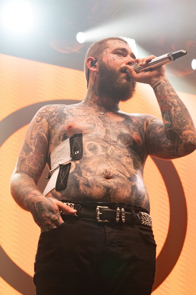 Tattoo Designs on Post Malone's Torso
