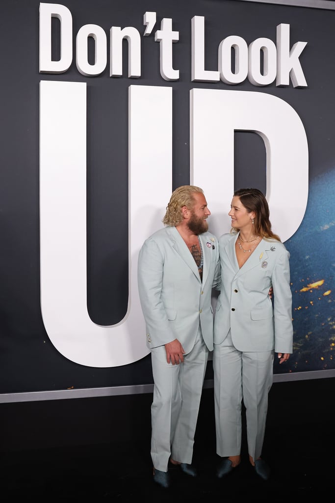 Jonah Hill and Sarah Brady Wear Matching Blue Gucci Suits