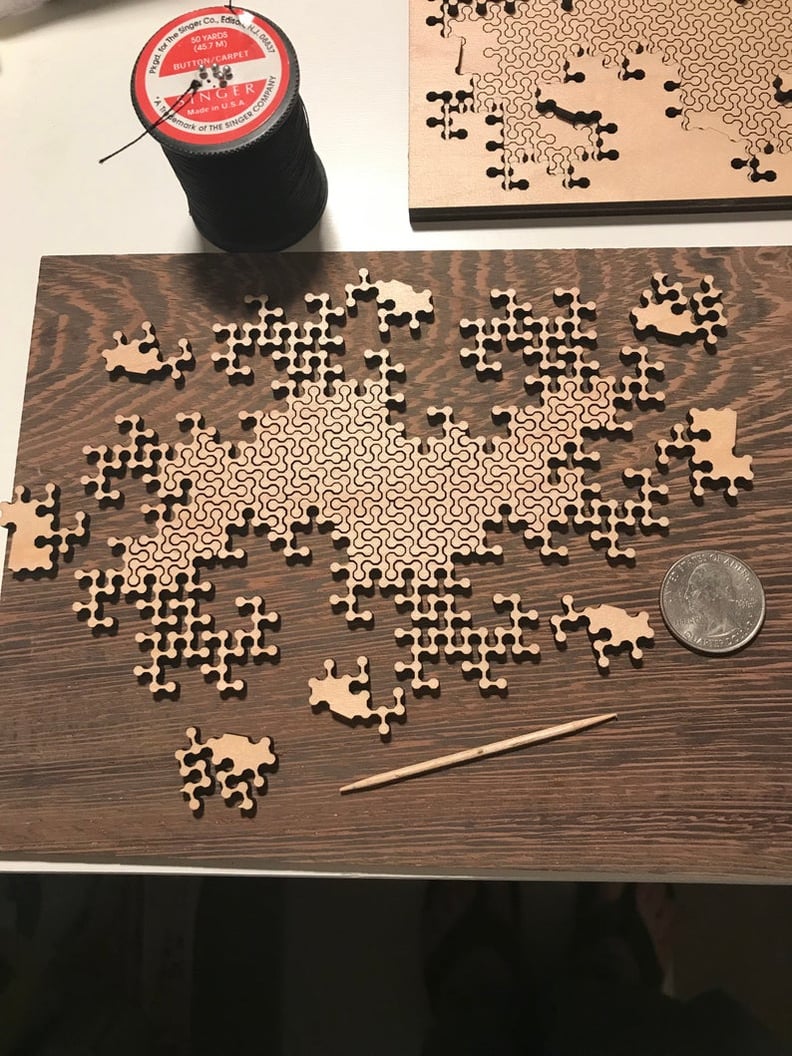 Twindragon Curve Wooden Fractal Puzzle