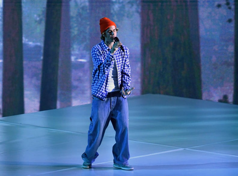 LOS ANGELES, CALIFORNIA - NOVEMBER 22: In this image released on November 22, Justin Bieber performs onstage for the 2020 American Music Awards at Microsoft Theater on November 22, 2020 in Los Angeles, California. (Photo by Kevin Winter/AMA2020/Getty Imag