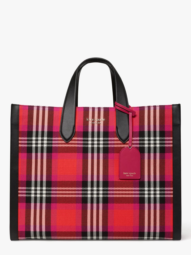 The Star of the Show: Manhattan Foliage Plaid Large Tote