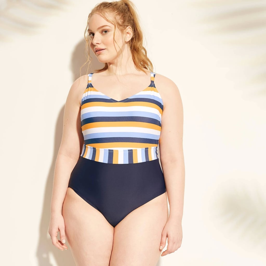 Plus-Size Strappy Back One-Piece Swimsuit