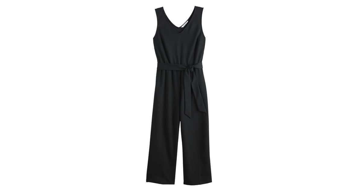 POPSUGAR Tie-Front Knit Jumpsuit | How to Wear a Jumpsuit 2019 ...