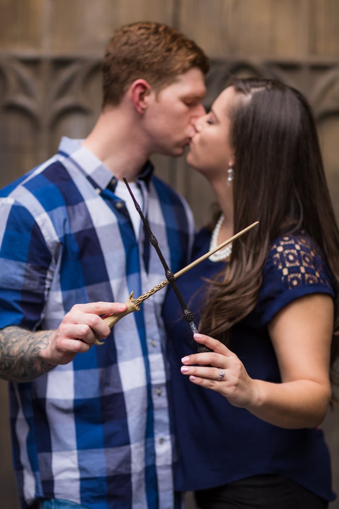 Engagement Photos At The Wizarding World Of Harry Potter Popsugar Love And Sex