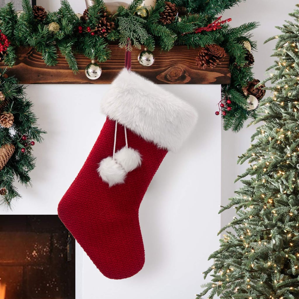 Christmas Stocking With Faux-Fur Balls