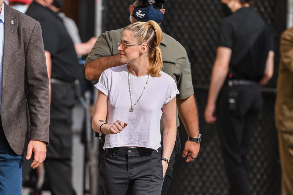 Kristen Stewart's Bubble Ponytail on Kimmel Live