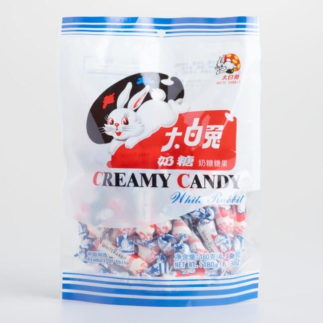 I grew up eating bags of these White Rabbit candies with my best friend. They have a texture similar to a Tootsie Roll, but the true fun is that each candy is wrapped in a flavorless rice paper that keeps your fingers from becoming sticky but dissolves instantly in your mouth. They taste like sweet milk, and you can't stop with one. 
Shop it: White Rabbit Creamy Candy, Set of 10 ($30)