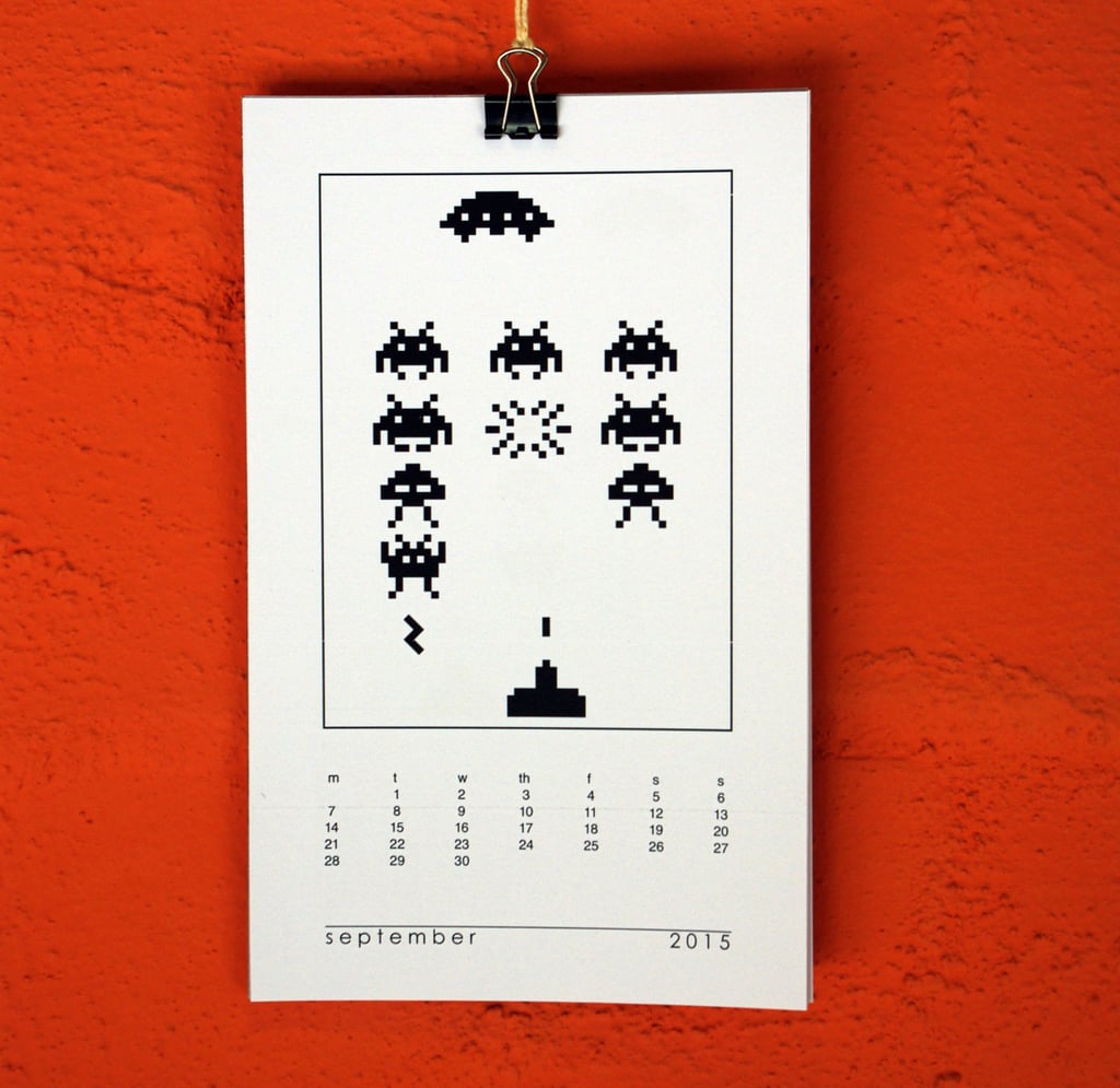 Space Invaders Calendar ($5)