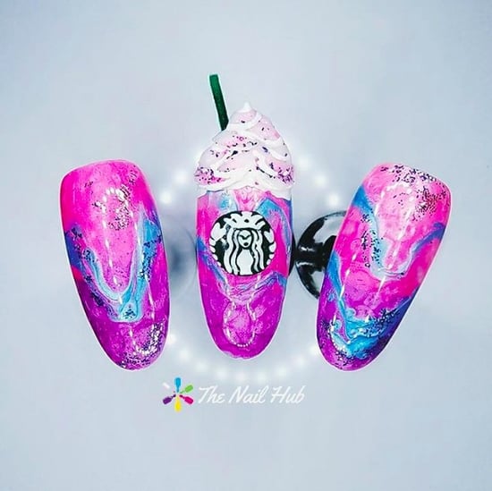 Starbucks Unicorn Frappuccino Nail Art
