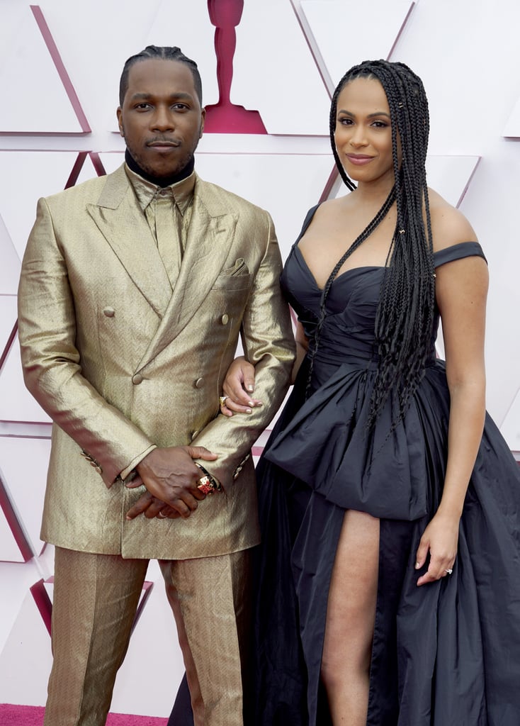 Leslie Odom Jr. and Nicolette Robinson at the Oscars 2021