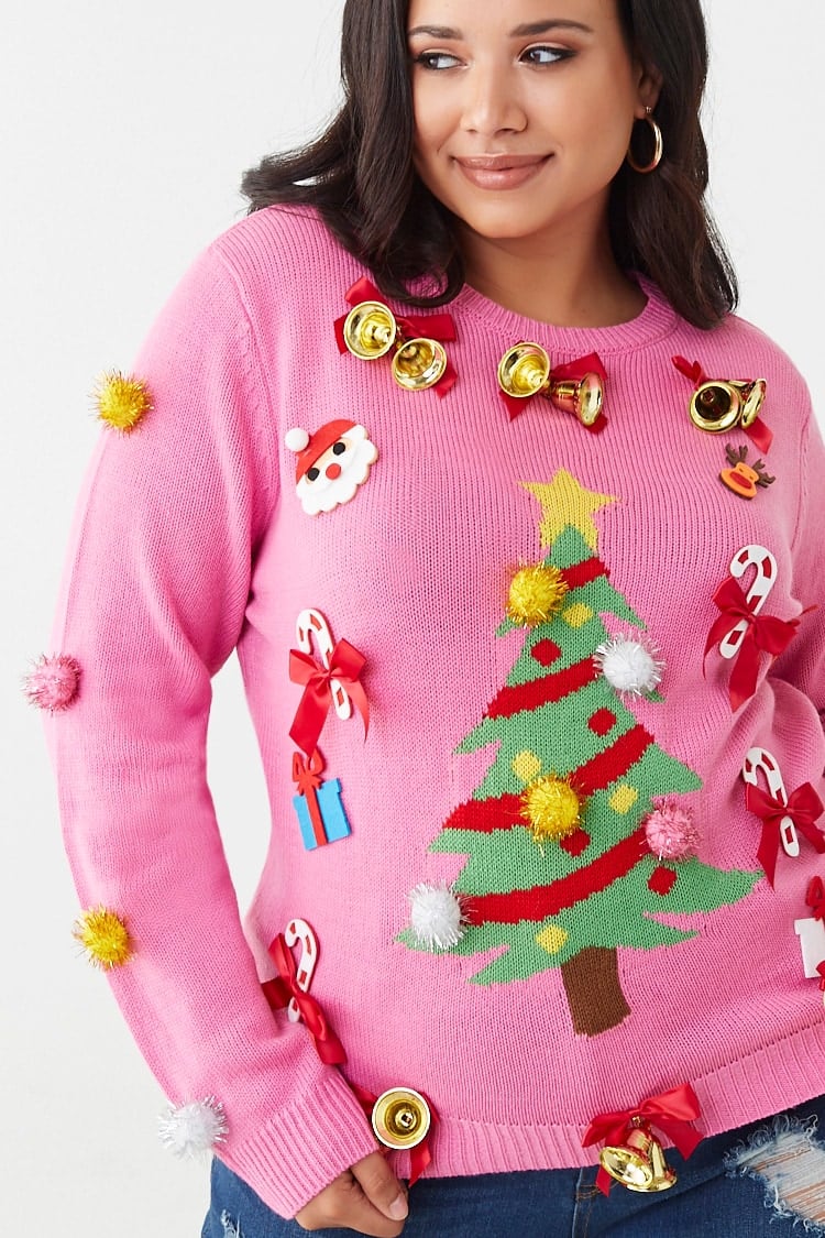 Centimeter bænk forklare Pom Pom Plus-Size Christmas Sweater | Forever 21 Is Stocked With Fun and  Festive Christmas Sweaters, and OMG That Tree Jumpsuit! | POPSUGAR Fashion  Photo 8