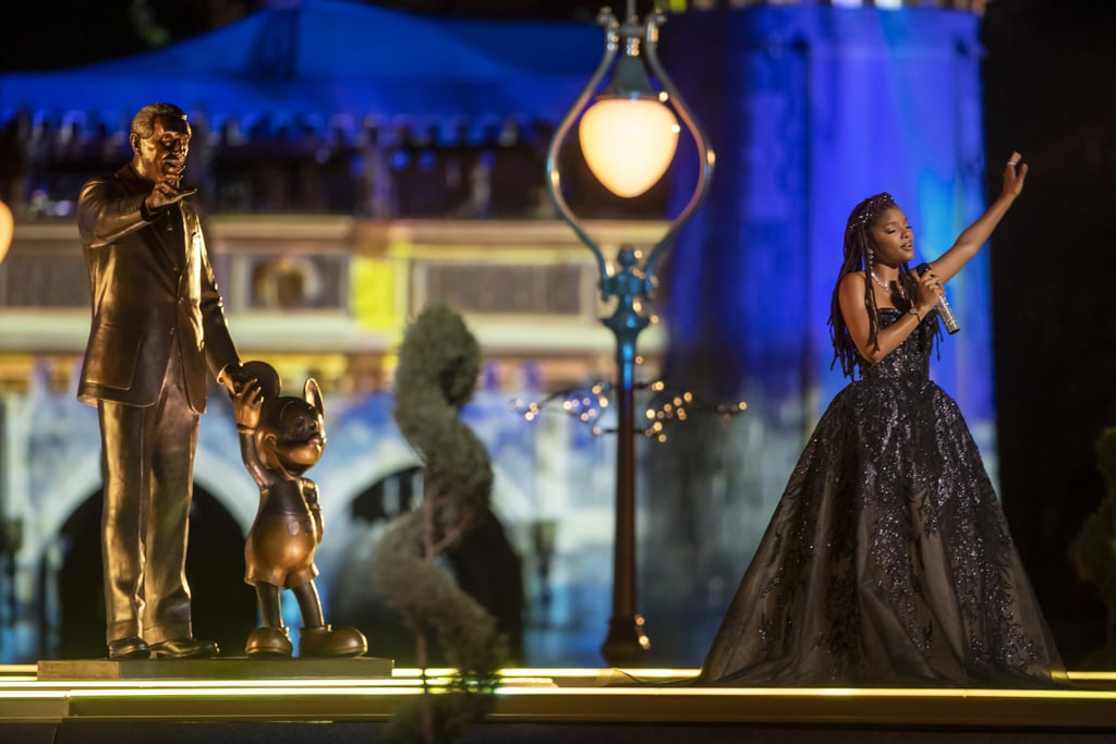 Halle Bailey's Black Gown For Disney World 50th Anniversary