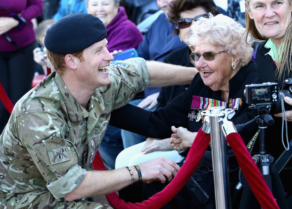 Prince Harry Hugging Elderly Lady in Sydney June 2017