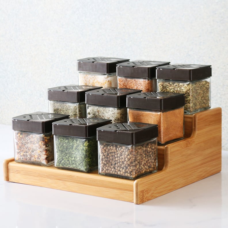 Gearld Bamboo Expandable Three Tier 9 Jar Spice Rack