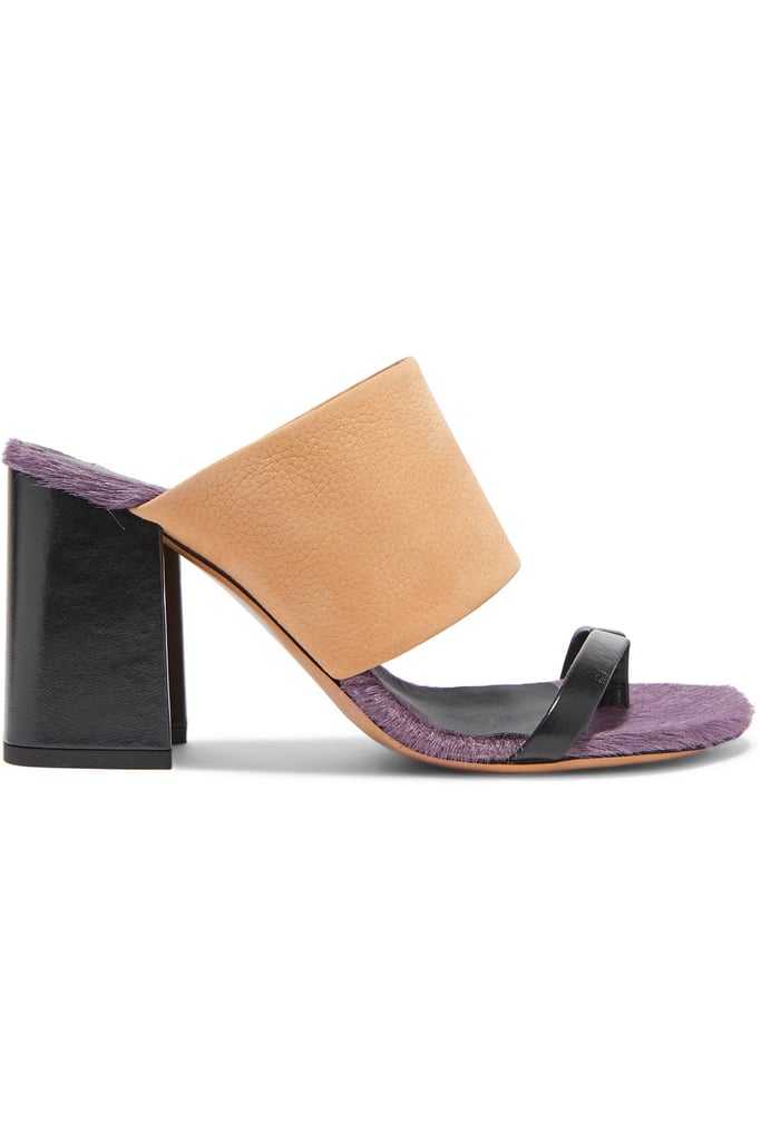 Dries Van Noten Leather and Calf-Hair Mules