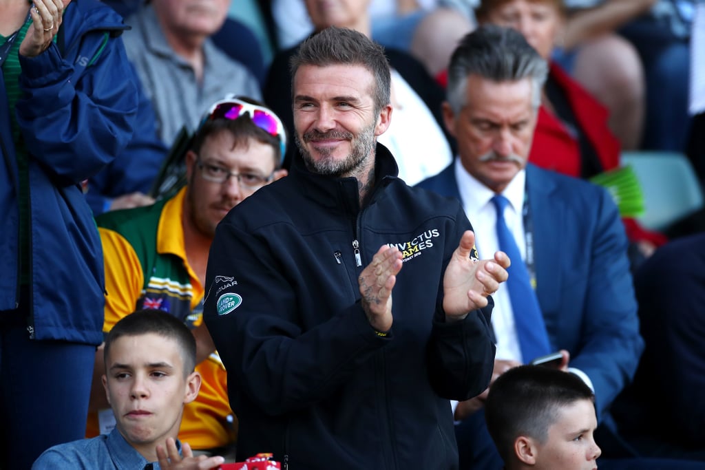 David Beckham With Romeo and Cruz at the 2018 Invictus Games