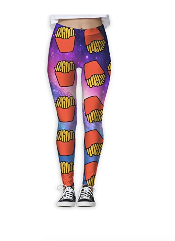 Eat Fries Women's Workout Running Gym Tights