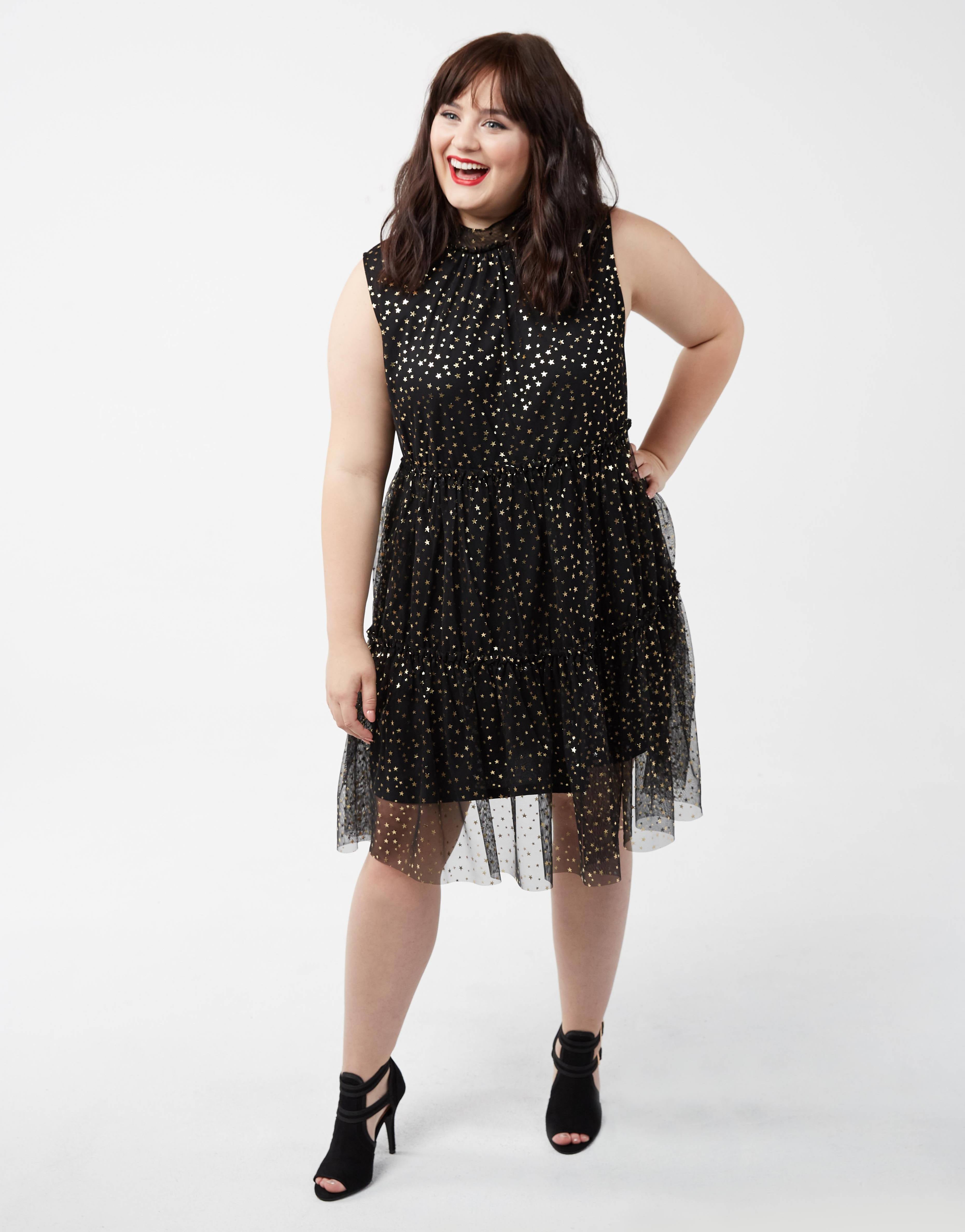 Plus Size - Black Gold Shimmer Tights - Torrid