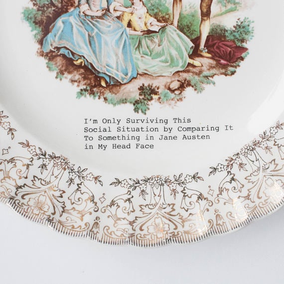 "Jane Austen Face" plate