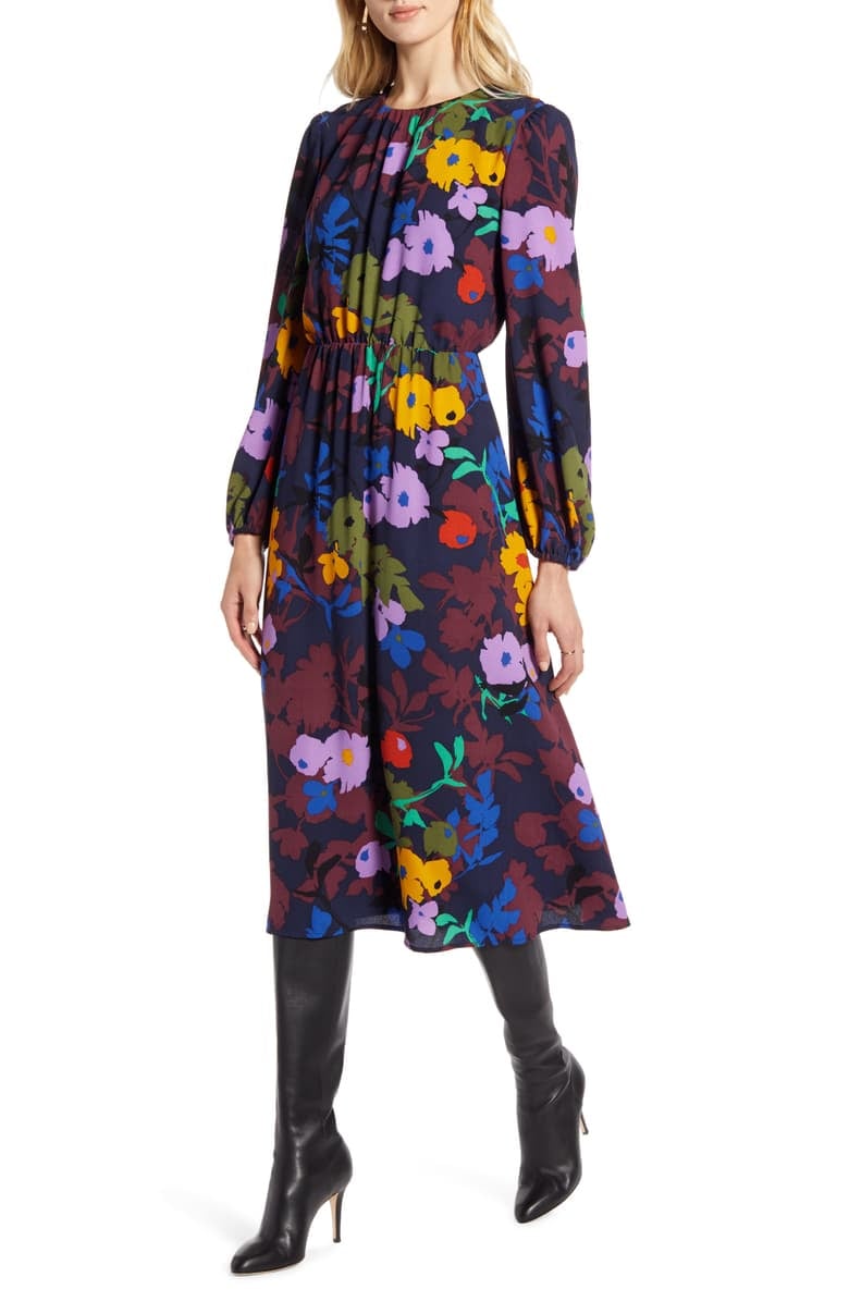 Halogen Long-Sleeve Dress