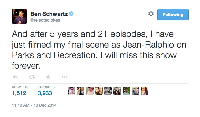 Parks and Recreation Cast Tweets About Last Day of Filming
