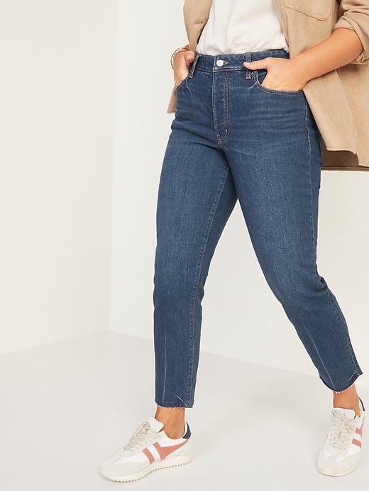 Old Navy High-Waisted Button-Fly O.G. Straight Cut-Off Jeans