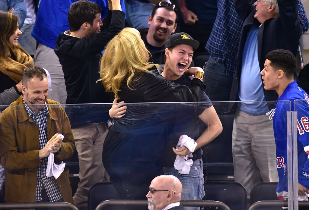 Ansel Elgort at Capitals vs. Rangers Hockey Game | Pictures