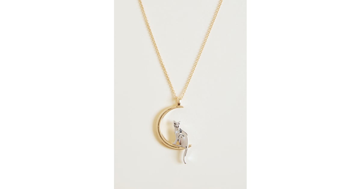 Meow At The Moon Pendant Necklace Cat Lady Ts Popsugar Love